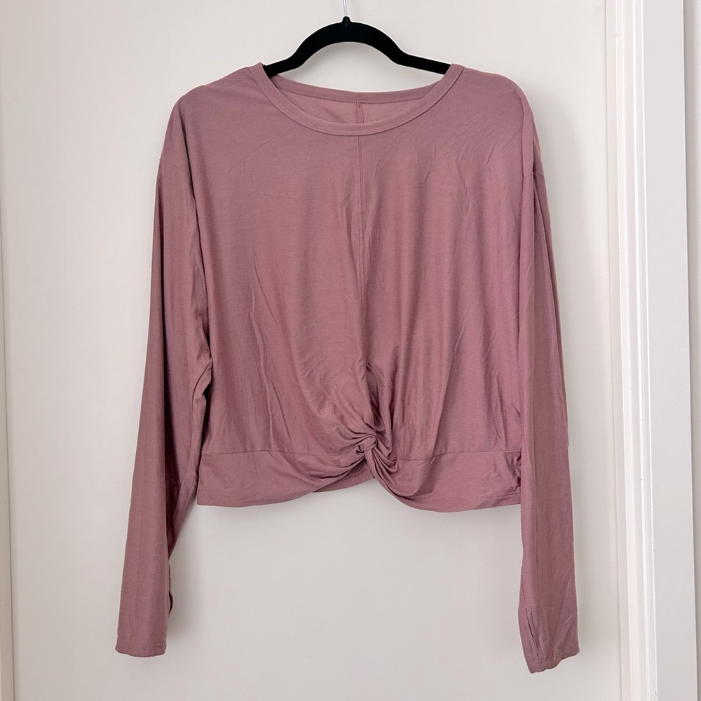 BOGO FREE Old Navy Active size medium rose long sleeve cropped top